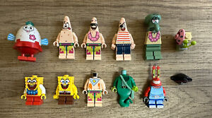Lot of Lego SpongeBob Minifigures Mrs. Puff Patrick Squidward Gary Krabs!!