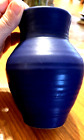 Van Briggle Vase, 1980-1988, Cobalt Blue Matte Glaze, Ribbed design, signed