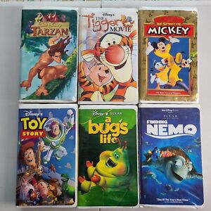 Walt Disney & Pixar Movies Lot Of 6 VHS Tapes Vintage Collectors