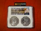 2021 SILVER EAGLE NGC MS70 FINAL 400 T1 AND MS70 FIRST 400 T2 BOXES 2 COIN SET