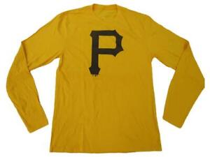 New Pittsburgh Pirates Mens Sizes S-M-XL-2XL Yellow Long Sleeve Shirt