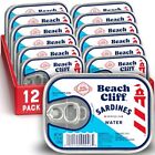 Beach Cliff Sardines in Water, 3.75 oz Can (Pack of 12) - Wild Caught Sardines -