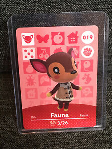 #019 Fauna Series 1 Amiibo Card Animal Crossing Authentic - Mint, Never Scanned