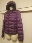 FB Sister Women's Puffer Light Wieght Hooded Jacket Size XS Purple Polyester