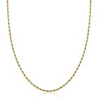 18K Yellow Gold 1.5MM Diamond Cut Rope Chain Necklace Unisex 14-30