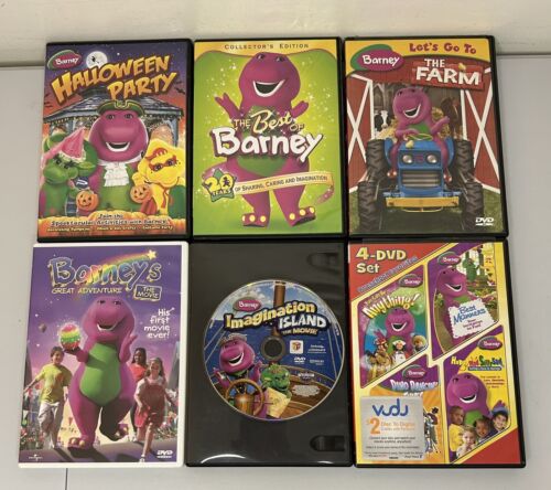 Barney DVD Lot (7 DVDs) Halloween Party/The Best of Barney/Farm/Best Manners