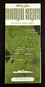 1966 Matson Lines SS Mariposa Monterey Steamships South Seas VTG Travel Brochure
