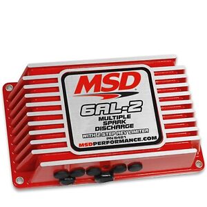 MSD Ignition 6421 Ignition Box 6AL-2 W/2-STEP LIMITER for 4/6/8 Cylinder Red