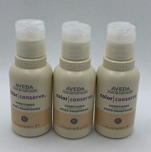 3 x Aveda Color Conserve Conditioner  apres shampooing 1.7oz/50ml Each Travel S