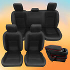Black Front & Rear Seat Covers For 2013-2018 Ram 1500 2500 3500 Crew Cab 14PCS (For: Ram Laramie Longhorn)