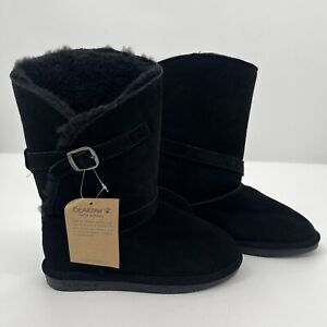 Bearpaw Tatum Tall Winter Women's Boots Suede Leather Sheepskin Pull On - Size 8