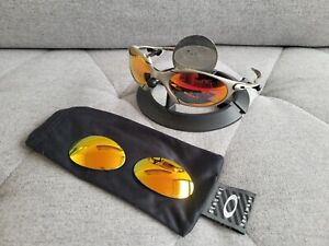 Oakley Romeo sunglasses Titanium / Fire iridium + OEM Fire Lenses