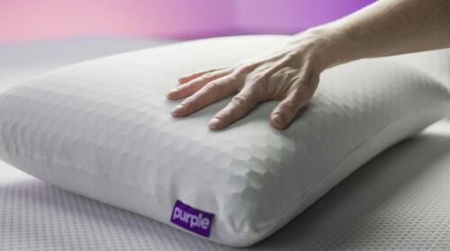 Purple Harmony Pillow - Standard OPEN BOX, New In Bag Hex Grid Stays Cool