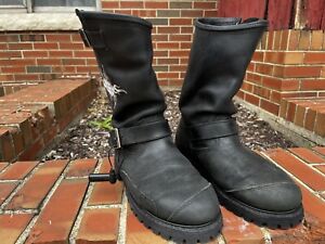 Harley Davidson Mens Leather Boots Size 11 Black Motorcycle Engineer New Soles!