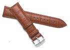 20mm Brown Croco Embossed Leather Replacement Watch Band - Swiss Wenger & Others
