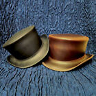 Leather Top Hats Plan Classic Hat Steampunk Hat El Dorado Deadman Biker Top Hat