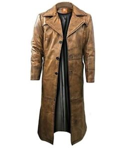 Men's Brown Full Length Duster Coat Handmade Vintage Trench Coat | Long Coat