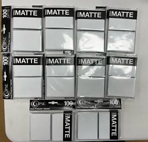 1000 Ultra Pro Eclipse White Pro Matte Deck Protector Sleeves Brand New