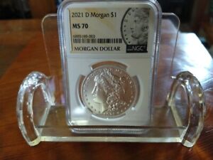 2021 D  Morgan Silver Dollar  NGC ms70  Rare Key Date!  Flawless coin!