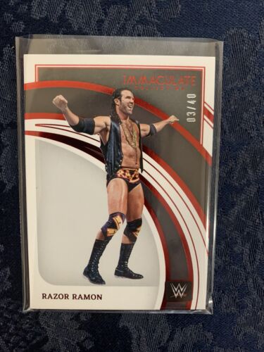 RAZOR RAMON 2022 Immaculate WWE Red Parallel Card 03/40 SP WWF LEGEND SCOTT HALL