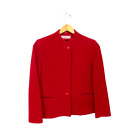 Authentic Macintosh womens jacket sz 7/8 red wool lined UGLW tag USA Vntg