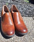 Bolo Brown Leather Slip On Heel Shoes Size 8.5