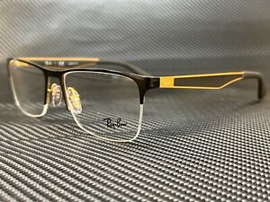 RAY BAN RX6335 2890 Black Rectangle 54 mm Unisex Eyeglasses