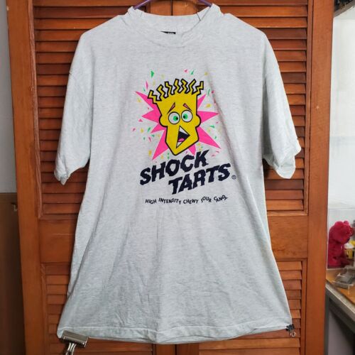 Vtg Shock Tarts Single Stitch T Shirt New Deadstock Sour Candy XL 90s Wonka USA