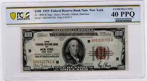 1929 $100 Federal Reserve Bank Note NY, PCGS 40PPQ