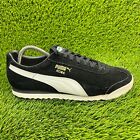 Puma Roma Suede Mens Size 10 Black Athletic Casual Shoes Sneakers 365437-01