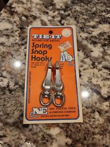 Vintage Tie It Round Eye Swivel Spring Snap Hooks New