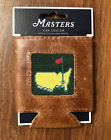 2024 MASTERS LEATHER CAN COOLER w/Needlepoint Logo by Smathers & Branson