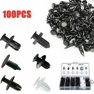 100 pcs Bumper Clips Hood Fender Push Rivets Retainer Fasteners for Car Parts (For: 2006 Mazda 6)