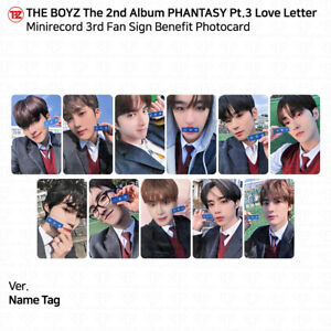 The Boyz Phantasy Pt.3 Love Letter Minirecord 3rd Fan Sign Benefit Photocard