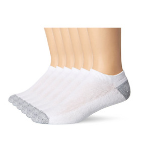 Hanes Men's 6 Pack Classics No Show Socks Sock Size:10-13/Shoe Size:6-12 White