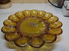 DEVILED EGG PLATE INDIANA GLASS AMBER ,Very Pretty