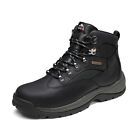 Men's Steel Toe Boots Leather Work Safety Waterproof Boots Wide Size