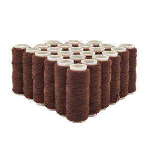 Dark Brown Nylon Thread for Hair Weaving, Extensions, Wigs (5.5 grams, 24 Rolls)