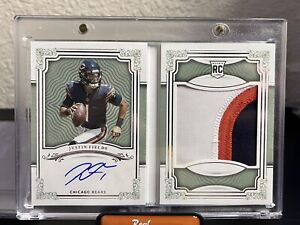 2022 National Treasures 1st Edition Book Justin Fields Rookie Auto Patch /99 RFE