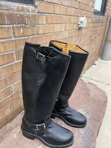 Chippewa 17” Tall Steel Toe Black Leather Motorcycle Biker Engineer Boots 6 D