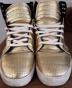 SUPRA SKYTOP 14K GOLD PERFORATED - RARE - NEW - SIZE US 11