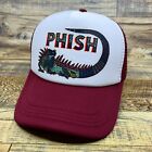 Phish Mens Trucker Hat Maroon Snapback 90s Jam Band Baseball Cap