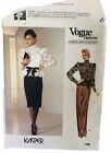 Vtg Vogue American Designer Kasper 1189 Sew Pattern Lace Peplum Top Dress SZ 8