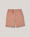 Pact Mens Small 7” Organic Cotton Twill Stretch Drawstring Short In Clay