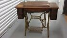Antique Singer Treadle Sewing Machine in cabinet, vintage early 1900s