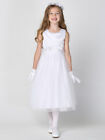 NEW Satin with Embroidered Tulle Dress Holy Communion Flower Girl