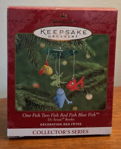 Hallmark Keepsake One Fish Two Fish Red Fish Blue Fish Ornament-Dr. Seuss-2000
