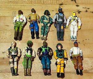 1980s G.I. Joe 3.75inch Figure Lot of 10 Figures Some accessories #1