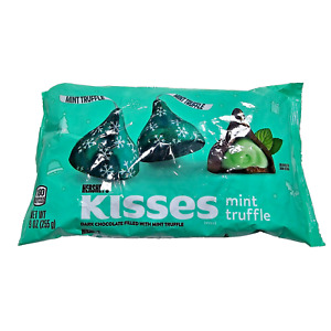 Hershey's Kisses Limited Edition Mint Truffle Dark Chocolate Candy 9 oz Bag