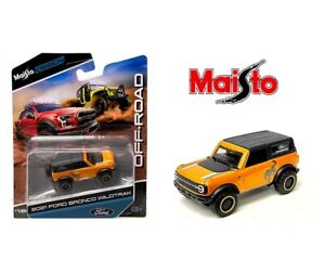 1:64 Off Road 2021 Ford Bronco WildTrak – Orange Model by Maisto 494-22D